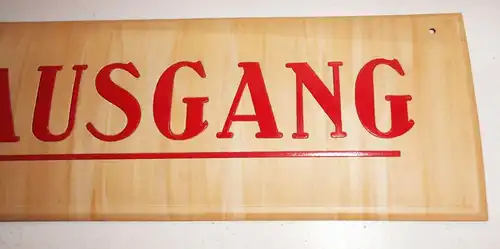 Tolles Vintage Pappschild AUSGANG Retro 1950er Hinweisschild Retro Deko NOS !