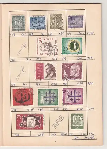 Briefmarken 2 Auswahlhefte  Berlin West 1950er bis 1980er