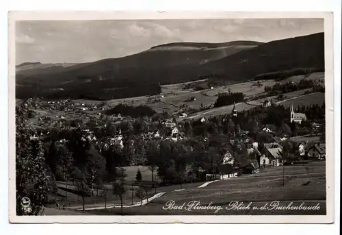 Ak Isergebirge Bad Flinsberg Blick von der Buchenbaude Hochstein 1937 Polen