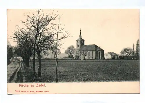 Ak Kirche zu Zadel 1906