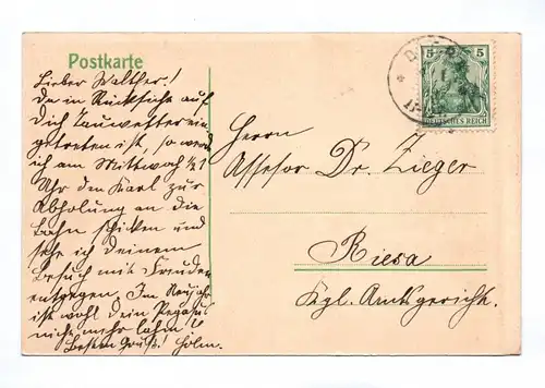 Ak Kirche zu Zadel 1906
