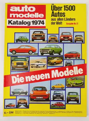 Die Automodelle Katalog 1974