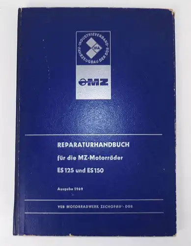 Reparaturhandbuch MZ Motorrad ES125 Es150 mit Ersatzteilliste 1969