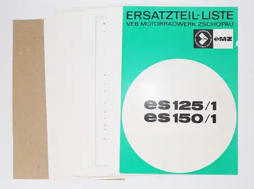 Reparaturhandbuch MZ Motorrad ES125 Es150 mit Ersatzteilliste 1969