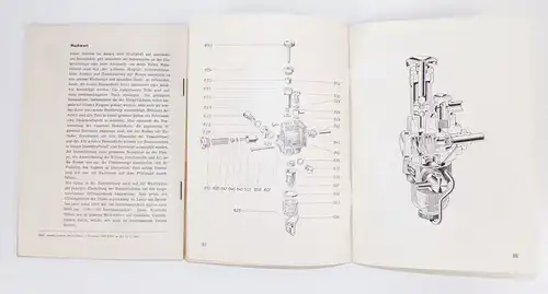 Motorpal Betriebsanleitung für Einspritzpumpen Typ PV 1951 CSP