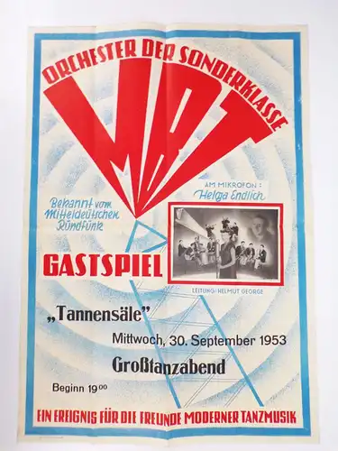 Tanzorchester Helmut Walter Plakate Autogrammkarten 1950er Dresden Sachsen