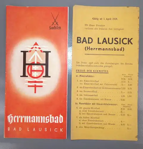 Hermannsbad Bad Lausick Sachsen 1939 Reise Prospekt