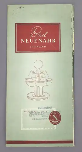 Bad Neuenahr Rheinland 1930er Werbe Prospekt Reise Flyer