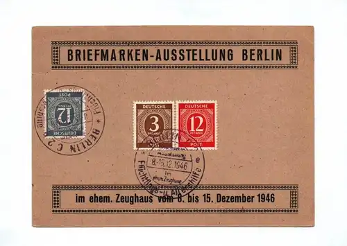 Briefmarken Ausstellung Berlin 1946 Postkarte