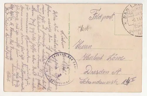 Ak Bad Lausick Badstraße 1941 Feldpost 
