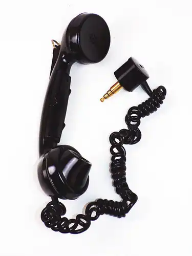 RFT Handapparat Telefon Handhörer 2095-008 Schwarz Bakelit