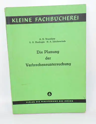 Die Planung der Verbrechensuntersuchung 1959 Heft 6 MdI DDR Kriminalistik