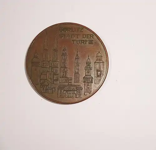 DDR Medaille Görlitz Stadt am 15. Meridian / Stadt der Türme ! (Nr.2