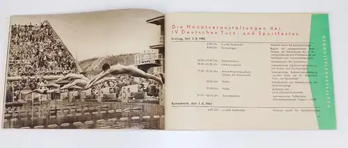 Papier Nachlass Turnfest Sportfest Leipzig 1963 Teilnehmerin DDR Prospekte Fotos