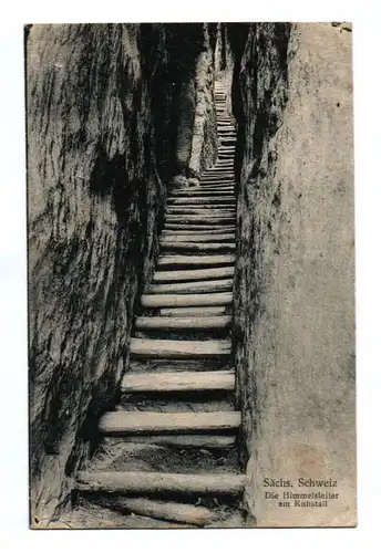 Ak Sächsische Schweiz Die Himmelsleiter am Kuhstall 1924
