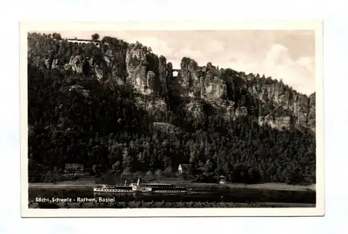 Ak Sächsische Schweiz Rathen Bastei 1952