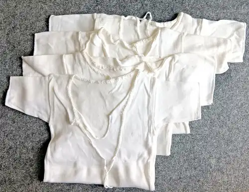 1 Stück Original DDR Baby Jüpchen 1/4 Arm Größe 82 weiß Babyhemd Baumwolle