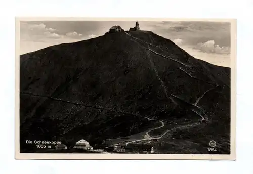 Ak Die Schneekoppe mit Schlesierhaus und Riesenbaude 1933