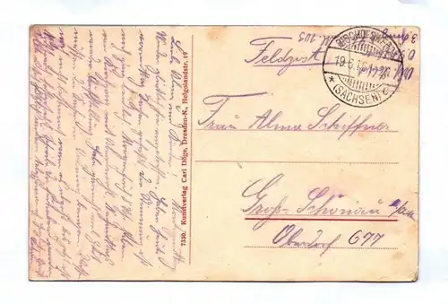 Ak Bischofswerda Blick von der Kirche 1916 Feldpost