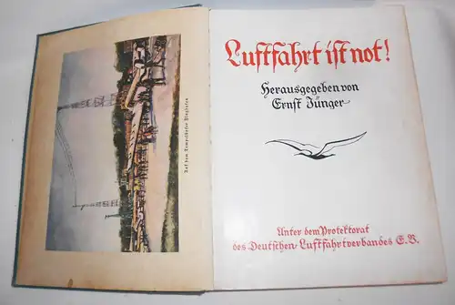 Luftfahrt in Not ! 1930 er mit Flieger Autograph Flugzeuge Zeppelin Buch