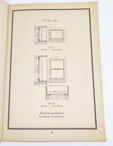 Deutsche Werke Normen Fenster Türen Architektur 1930er Muster