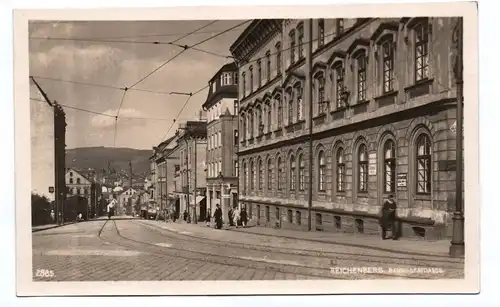 Foto Ak Reichenberg Bahnhofstraße 1928 Liberec Tschechien