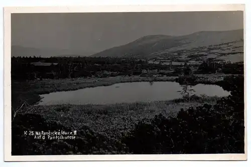 Foto Ak Riesengebirge Auf d Pantschwiese Elbfallbaude 1928 Schlesien