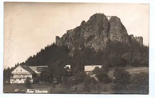 Foto Ak Ruine Tollenstein Böhmen 1926 Burg Tolštejn