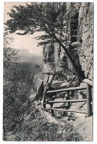 Ak Sächsische Schweiz Schneideloch Bergsteiger Wanderer 1924