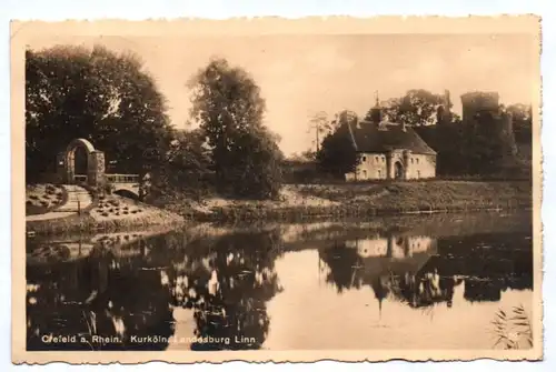 Foto Ak Krefeld am Rhein Kurköln Landesburg Linn 1927 Crefeld