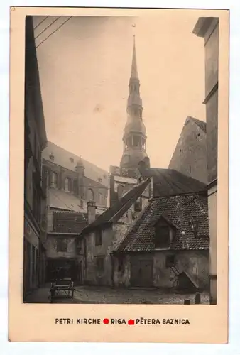 Foto Ak Riga Lettland Petri Kirche 2 Wk