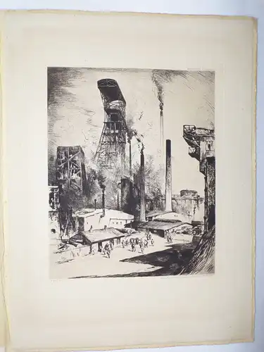 Anton Scheuritzel Die Schönheit der Technik 5 Drucke Tagebau Kraftwerk 