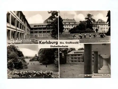 Ak Karlsburg Kreis Greifswald Diabetikerheim DDR 1960