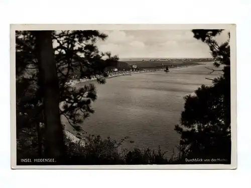 Ak Insel Hiddensee Durchblick von der Hucke 1935