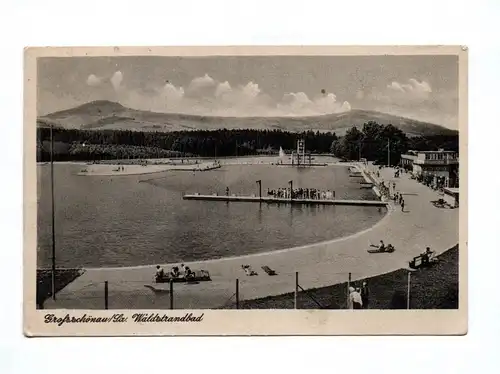 Ak Großschönau Sachsen Waldstrandbad