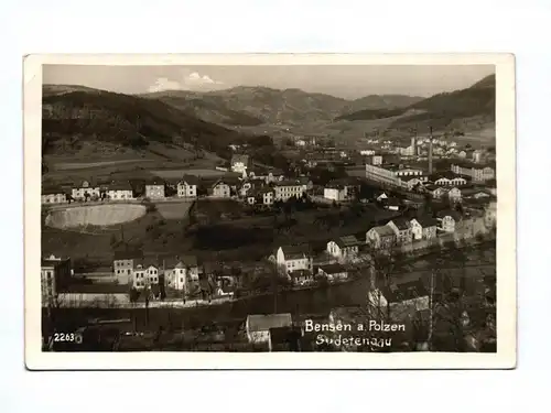 Ak Bensen a Polzen 1940 Benešov nad Ploučnicí Tschechien Feldpost