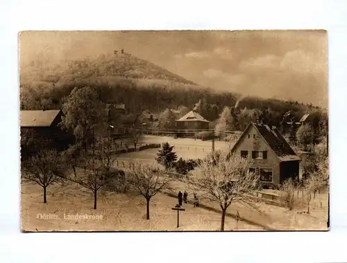 Ak Görlitz Landeskrone im Winter Berg
