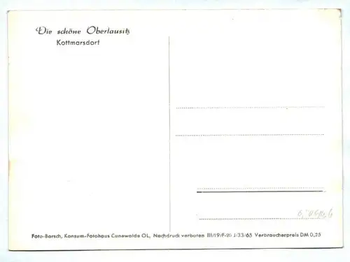 Ak Die schöne Oberlausitz Kottmarsdorf 1963