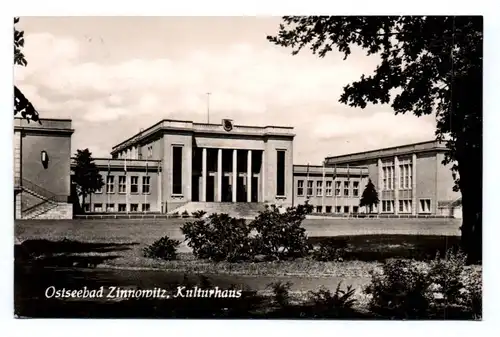 DDR Ak Ostseebad Zinnowitz Kulturhaus 1963