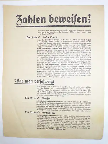 Konvolut Wahl Werbung Weimarer Republik Politik Wahlliste Partei Widerstand