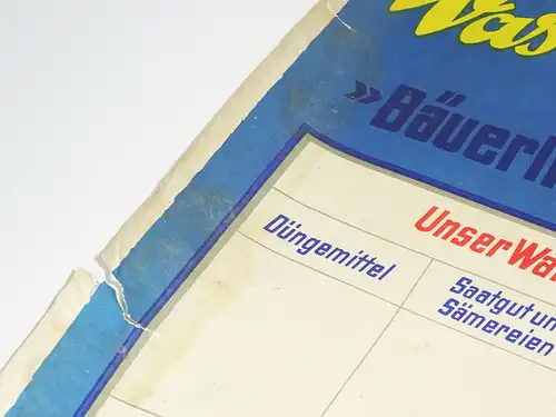 DDR Plakat Bäuerliche Handelsgenossenschaft LPG 1955 Schlepper 