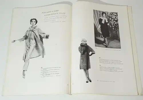 Hermelin Nr 3  1961 Pelzmodelle Zeitschrift Pelze Nerz Pelzmode Fashion Mode Vin