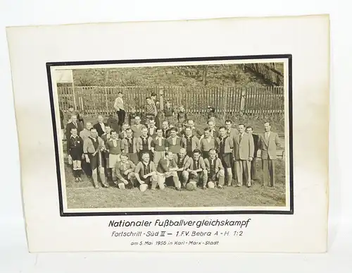 Foto Fussball Spiel Fortschritt Süd gegen Bebra 1956 Karl Marx Stadt