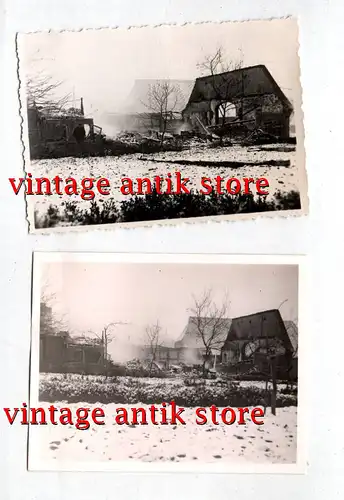 5 x Foto Thürk Bosau Eutin 1938 abgebrannter Bauernhof