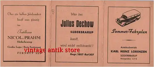 Fahrplan Omnibus Autobus Betrieb Lorenzen Süderbrarup