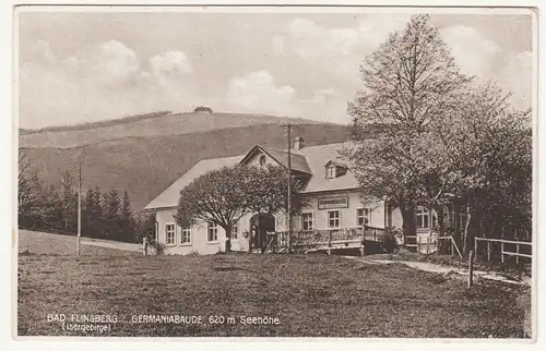 Ak Bad Flinsberg Świeradów-Zdrój Germaniabaude Niederschlesien polska 1930er !