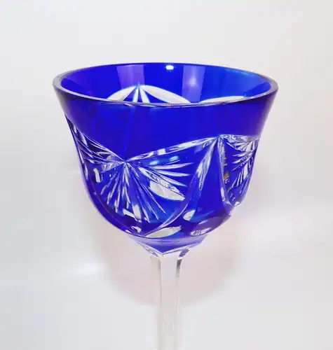 3 x Römer Glas Kristall Blau Rot Grün DDR Gläser Set Deko