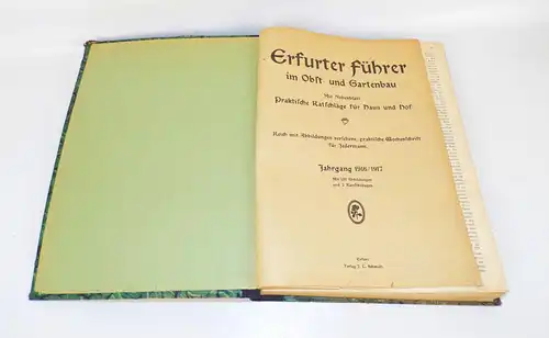 Erfurter Führer im Obst und Gartenbau 1916 1917 Pomologie Geflügelzucht Buch