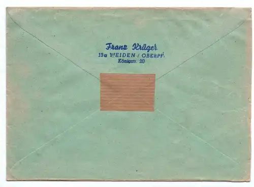 Brief 1958 Weiden Oberpfalz nach Dresden Michel Nr 284 291 292