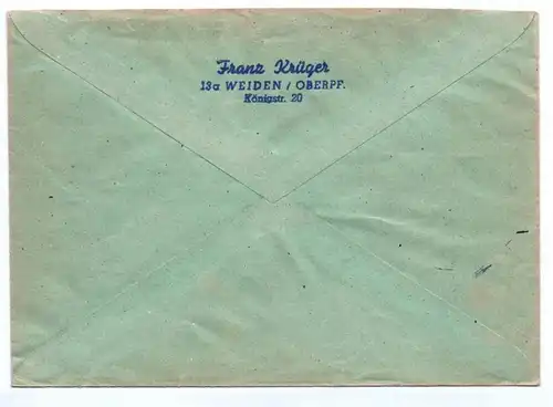 BRD Einschreiben Brief 1957 Weiden nach Dresden Mischfrankatur Albert Ballin